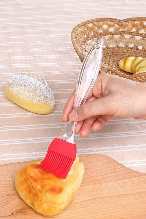 Silikon Telli Mutfak Fırçası Yumurta Yağ Sürme Fırçası Ergonomik Rahat Kullanımlı Silikon Fırça