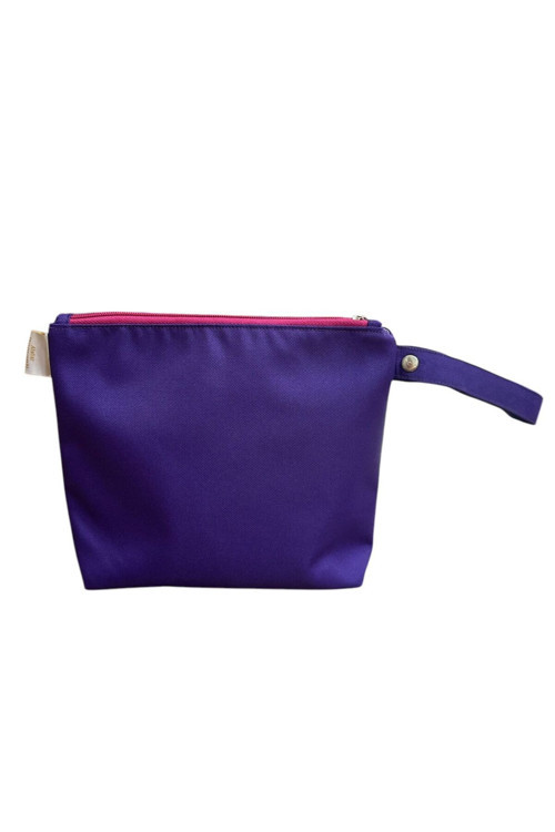 Mamikids Mini Wet&dry Islak/ Kirli, Havuz/ Plaj Çantası Kreş Çantası 30x25cm Mor