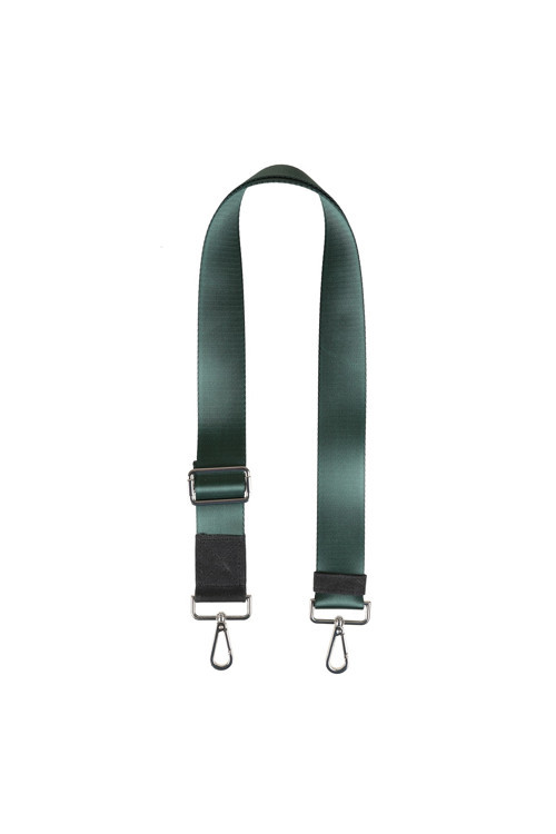 Çanta Sapı Omuz Askısı Siyah Mumlu Kanvas Kumaş Detaylı Lunar Green Polyester Kolon