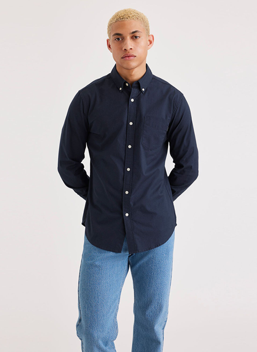 Erkek Uzun Kol Gömlek - Minimalist Günlük Stil - Regular Fit