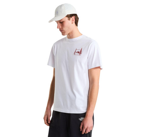 F0A8GQMFN41-R The North Face M Campıng Relaxed Short Sleeve Tee-Graph Erkek T-Shirt Beyaz