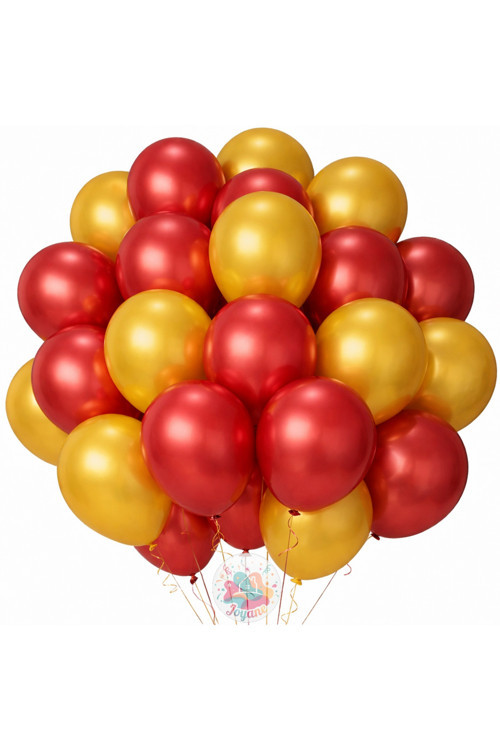 Metalik Taraftar Balon Seti Karışık Parti Balon Demeti 24 Parça