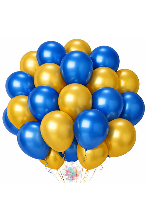 Metalik Taraftar Balon Seti Karışık Parti Balon Demeti 24 Parça