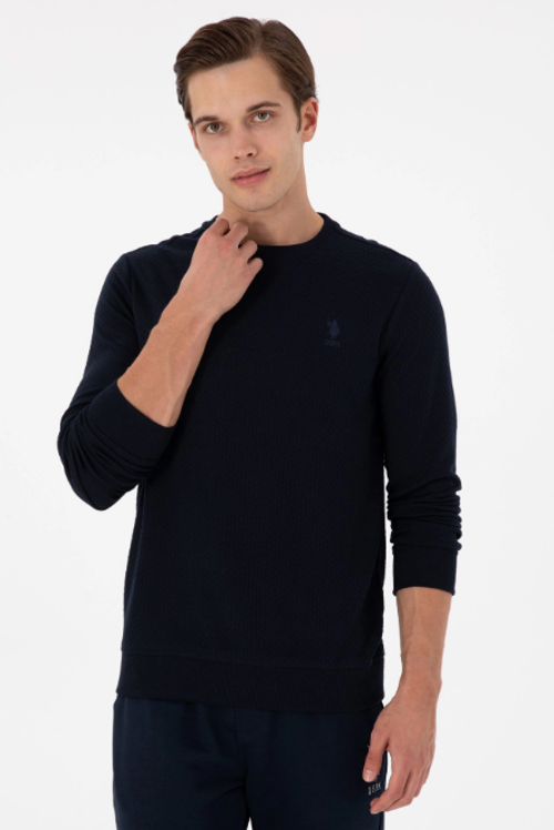 Erkek Minimalist Uzun Kol Sweatshirt - Regular Fit