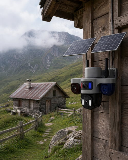 tekno Güneş Enerjili Çiftlik Kamerası 3 Lensli 9MP Solar Kamera 2 Yıl Garantili 2026