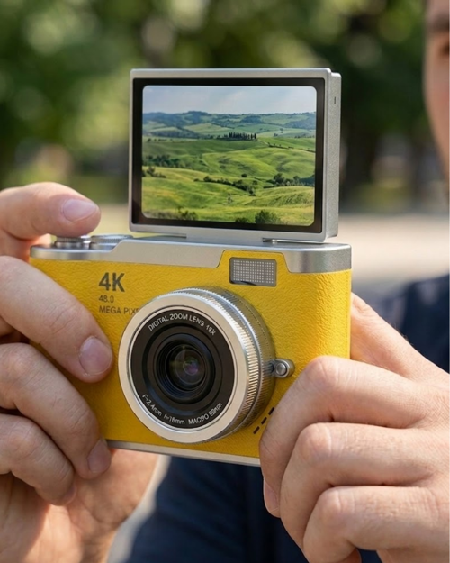 tekno Yeni Nesil Dijital Kamera 48 MP 4K Video Zoomlu Selfie ve Vlog Kamera 2026