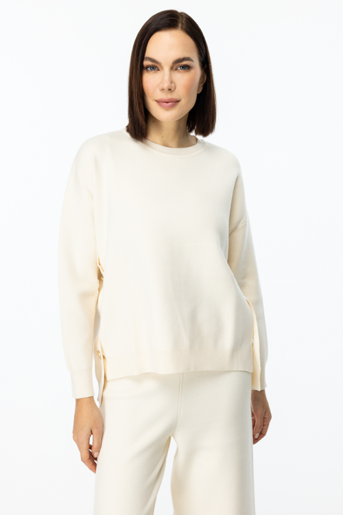 Kadın Oversize Uzun Kol Minimalist Kazak - Günlük Kullanım İçin İdeal