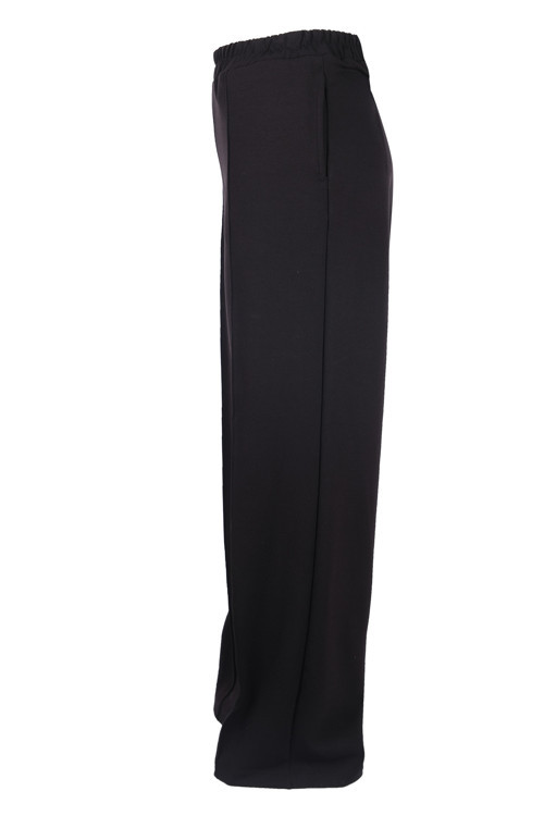 Minimalist Yüksek Bel Geniş Paça Midi Kadın Pantolon