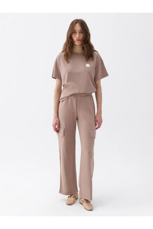 Oversized Cepli Midi Kadın Pantolon - Minimalist Tarz