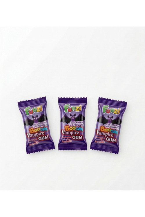 Booom Vampire Gum - Ekşi Dolgulu Dil Boyayan Balonlu Sakız