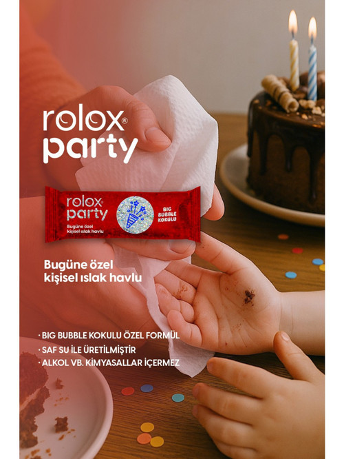 Party - 50 Paket - Özel Günler ve Partiler Için Kişisel Islak Havlu
