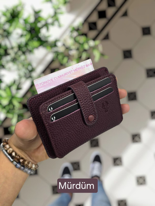 VİSSO 8600 Hakiki Deri Pratik Kredi Kartlık Cüzdan Unisex Trend Model İSME ÖZEL SEÇENEĞİ