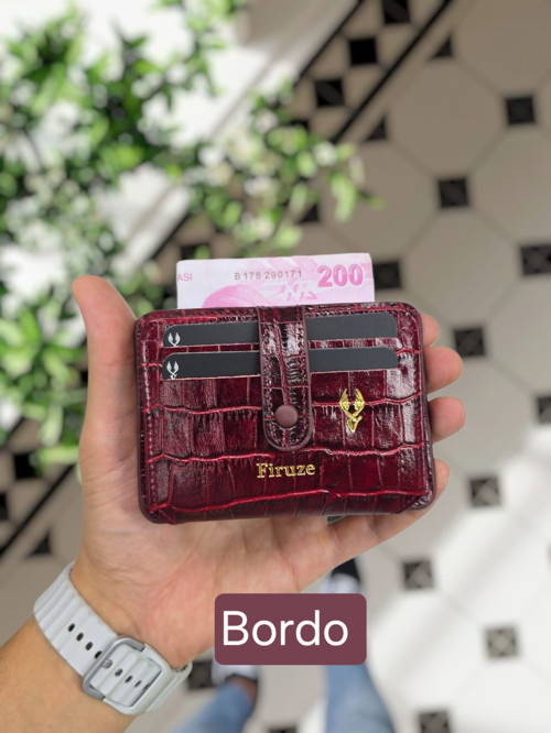 VİSSO 8600 Hakiki Deri Pratik Kredi Kartlık Cüzdan Unisex Trend Model İSME ÖZEL SEÇENEĞİ