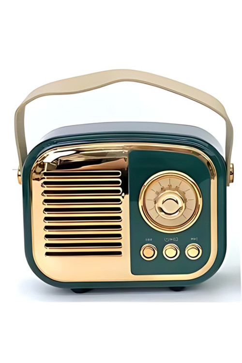 Nostaljik Retro Radio Parlak Kaplama Bluetooth Bağlantılı Hoparlör