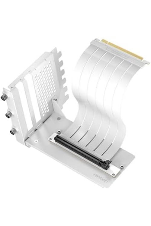 PCIe 5.0 200mm Riser Kablo ve Dikey GPU Braketi RTX 50 Uyumlu Beyaz Montaj Kiti