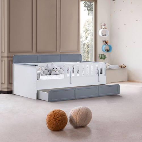 Yavrulu Karyola, Mira Yavrulu Montessori Karyola + 1 Adet Comfort Yatak Ceviz-90 x 190