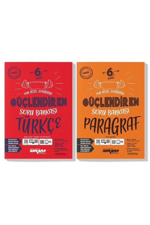 Ankara Yayıncılık Ankara 6. Sınıf Türkçe Paragraf Güçlendiren Soru Bankası Seti 2023 (2 Kitap)