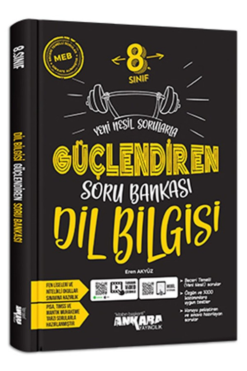 Kitabın Başkenti Ankara Ankara Yayıncılık 8. Sınıf Dil Bilgisi Güçlendiren Soru Bankası