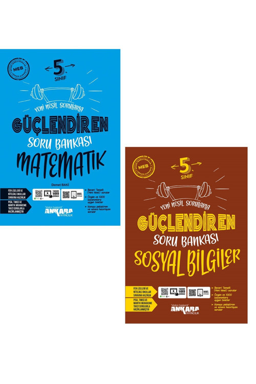 Kitabın Başkenti Ankara Ankara 5. Sınıf Matematik Sosyal Bilgiler Güçlendiren Soru Seti 2 Kitap 2024