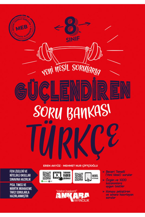 Kitabın Başkenti Ankara 8. Sınıf Türkçe Güçlendiren Soru Bankası 2023-24 Dönemi