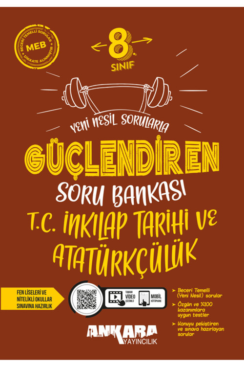 Kitabın Başkenti Ankara YENİ 8. Sınıf İnkılap Tarihi ve Atatürkçülük Güçlendiren Soru Bankası