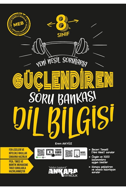 Ankara Yayıncılık 8. Sınıf Dil Bilgisi Güçlendiren Soru Bankası