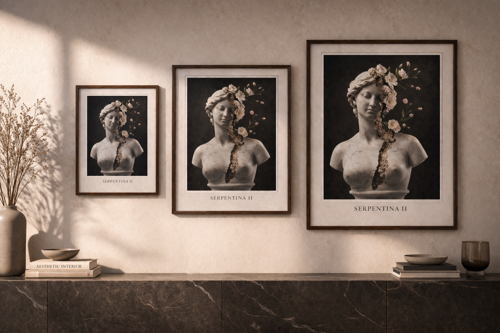 Serpentina II Çerçeveli Tablo Premium Duvar Tablosu Premium Sanat Eseri