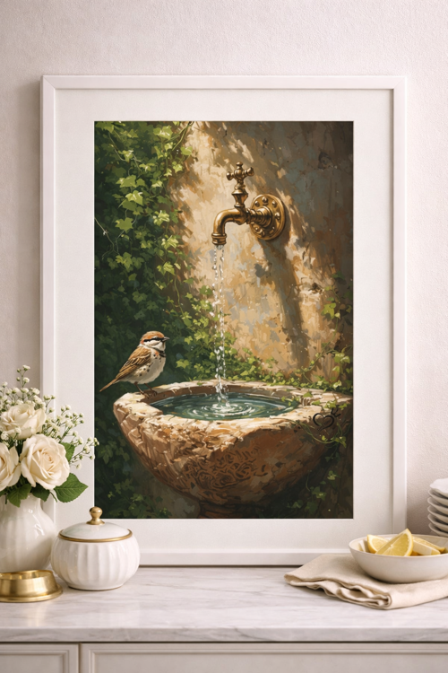 Çeşme Premium Dekoratif Tablo 30x40 40x50 50x70 Çerçeveli Duvar Tablosu
