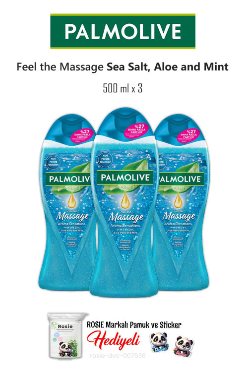 3'lü Sea Salt, Aloe Vera and Mint Duş Jeli 500 ml ve ROSIE