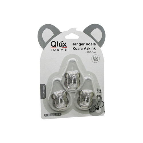 3PCS KOALA ASKI ŞEFFAF ASKI YAPIŞKANLI MONTAJ