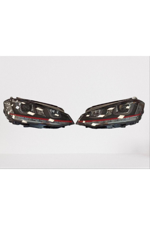 Golf 7 Mk7 2012 2018 Uyumlu U Led Far Gtı Kırmızı