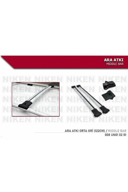 Araç Üstü Ara Atkı Bagaj Taşıyıcı Gri Yanlardan Sıkıştırmalı Al