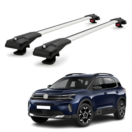 Citroen C5 Aircross 2017-2024 için Ara Atkı Tavan Barı , Araca Özel , Kilitlenebilir Araç Üstü Ekipman Taşıma Barı (2 Adet)