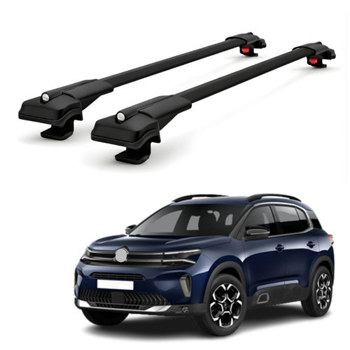 Citroen C5 Aircross 2017-2024 için Ara Atkı Tavan Barı , Araca Özel , Kilitlenebilir Araç Üstü Ekipman Taşıma Barı (2 Adet)