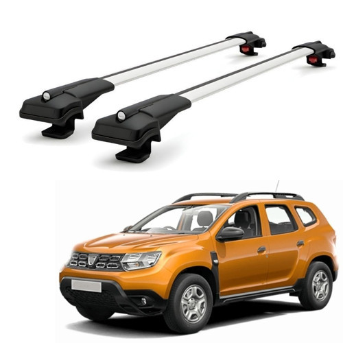 Dacia Duster 2018–2023 için Ara Atkı Tavan Barı , Araca Özel , Kilitlenebilir Araç Üstü Ekipman Taşıma Barı (2 Adet)