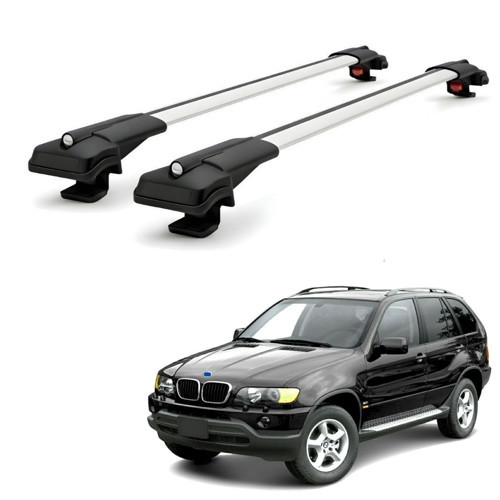 BMW X5 SUV E53 2000–2006 için Ara Atkı Tavan Barı , Araca Özel , Kilitlenebilir Araç Üstü Ekipman Taşıma Barı (2 Adet)