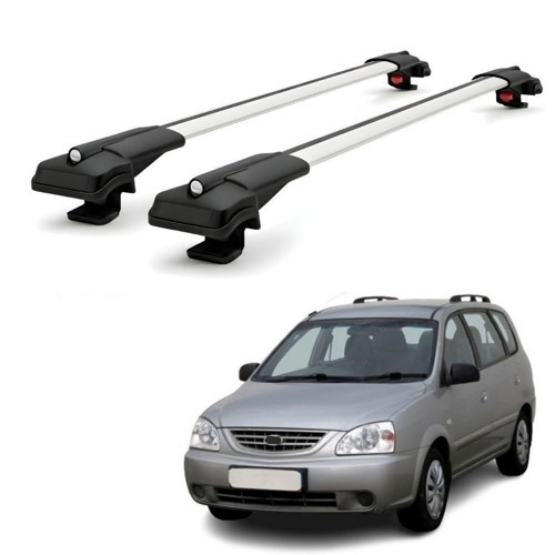 Kia Carens MPV 2002-2006 için Ara Atkı Tavan Barı , Araca Özel , Kilitlenebilir Araç Üstü Ekipman Taşıma Barı (2 Adet)