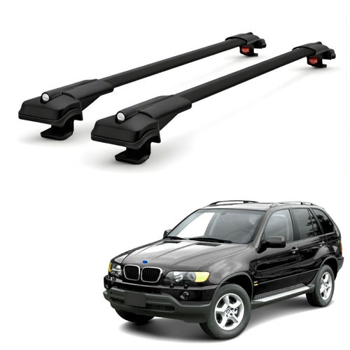 BMW X5 SUV E53 2000–2006 için Ara Atkı Tavan Barı , Araca Özel , Kilitlenebilir Araç Üstü Ekipman Taşıma Barı (2 Adet)