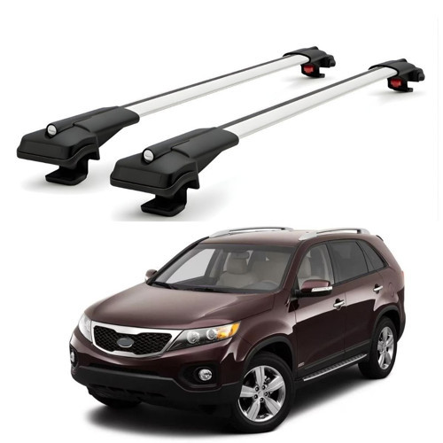 Kia Sorento XM MK2 (2010–2014) için Ara Atkı Tavan Barı , Araca Özel , Kilitlenebilir Araç Üstü Ekipman Taşıma Barı (2 Adet)