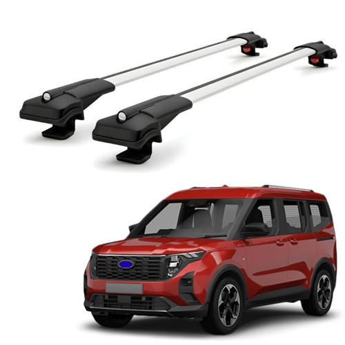 Ford Tourneo Courier 2024-2026 için Ara Atkı Tavan Barı , Araca Özel , Kilitlenebilir Araç Üstü Ekipman Taşıma Barı (2 Adet)