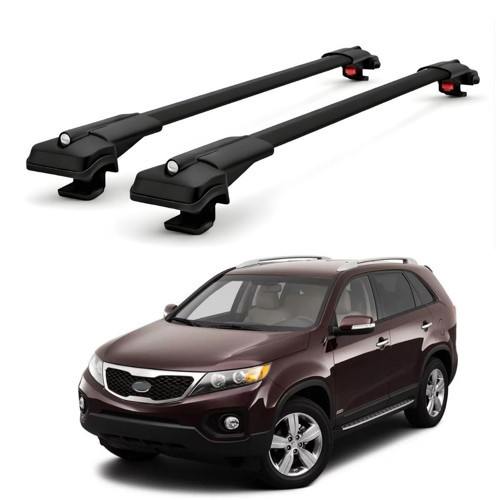 Kia Sorento XM MK2 (2010–2014) için Ara Atkı Tavan Barı , Araca Özel , Kilitlenebilir Araç Üstü Ekipman Taşıma Barı (2 Adet)