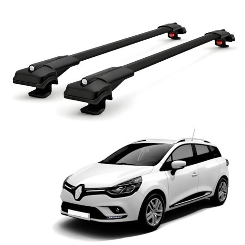 Renault Clio 4 Sporttourer SW 2013-2020 için Ara Atkı Tavan Barı , Araca Özel , Kilitlenebilir Araç Üstü Ekipman Taşıma Barı (2 Adet)