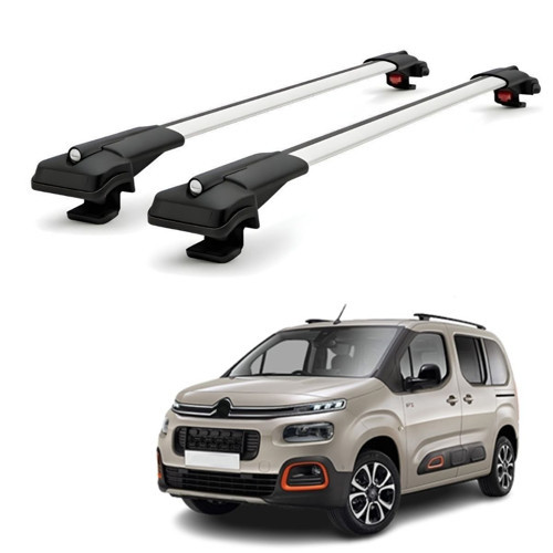 Citroen Berlingo Camlı Van 2019-2022 için Ara Atkı Tavan Barı , Araca Özel , Kilitlenebilir Araç Üstü Ekipman Taşıma Barı (2 Adet)