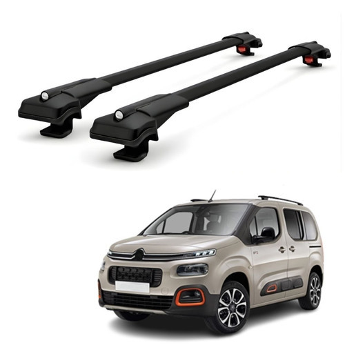 Citroen Berlingo Camlı Van 2019-2022 için Ara Atkı Tavan Barı , Araca Özel , Kilitlenebilir Araç Üstü Ekipman Taşıma Barı (2 Adet)