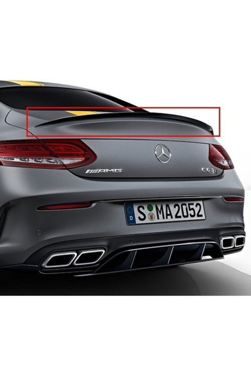 Mercedes W205 Coupe Bagaj Üstü Spoiler Siyah Boyalı