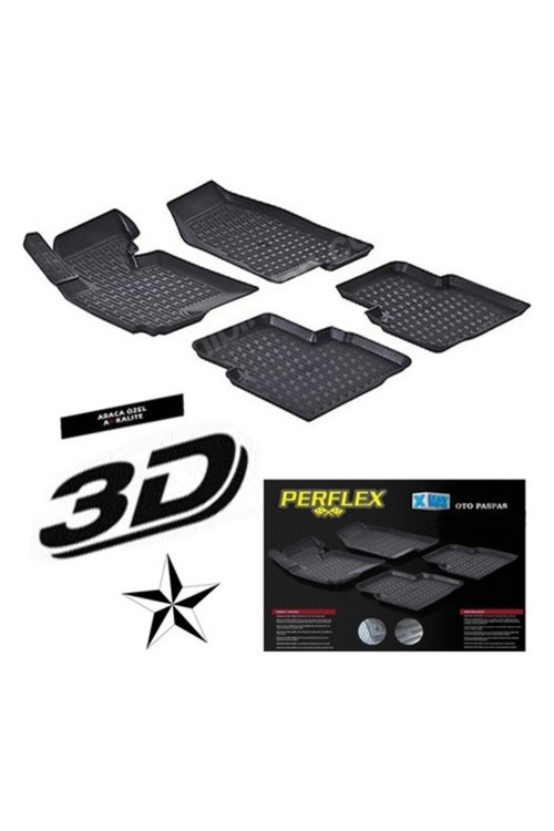 Perflex Renault Clio 4 3D Havuzlu Paspas Perflex X-Mat 3D Paspas 2013 Uyumlu