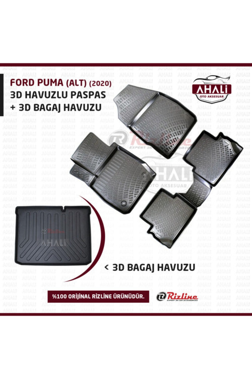 Ford Puma 2020 Havuzlu Paspas Ve (Alt-Üst) Bagaj Havuzu+Puyumlu