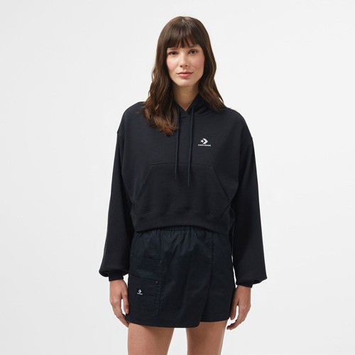 Chuck Taylor Boxy Kadın Siyah Kapüşonlu Sweatshirt