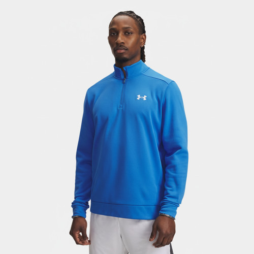 Armour Fleece Erkek Mavi Dik Yaka Sweatshirt
