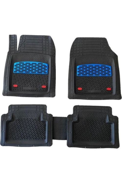 Safir Volkswagen Golf 4 Uyumlu Universal Derin Havuzlu Paspas Krom Mavi